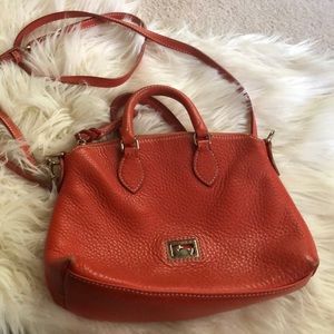 Dooney and Burke orange leather bag